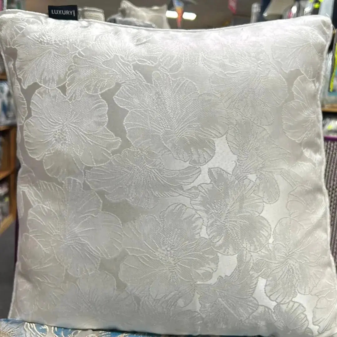 Linen World White “Gina” Matching Throw Pillow