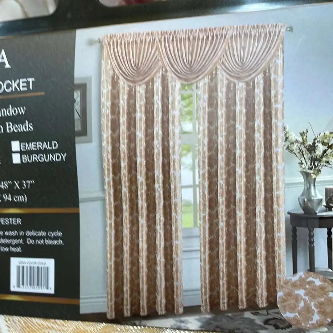 Linen World “Gina” Rod Pocket Valance