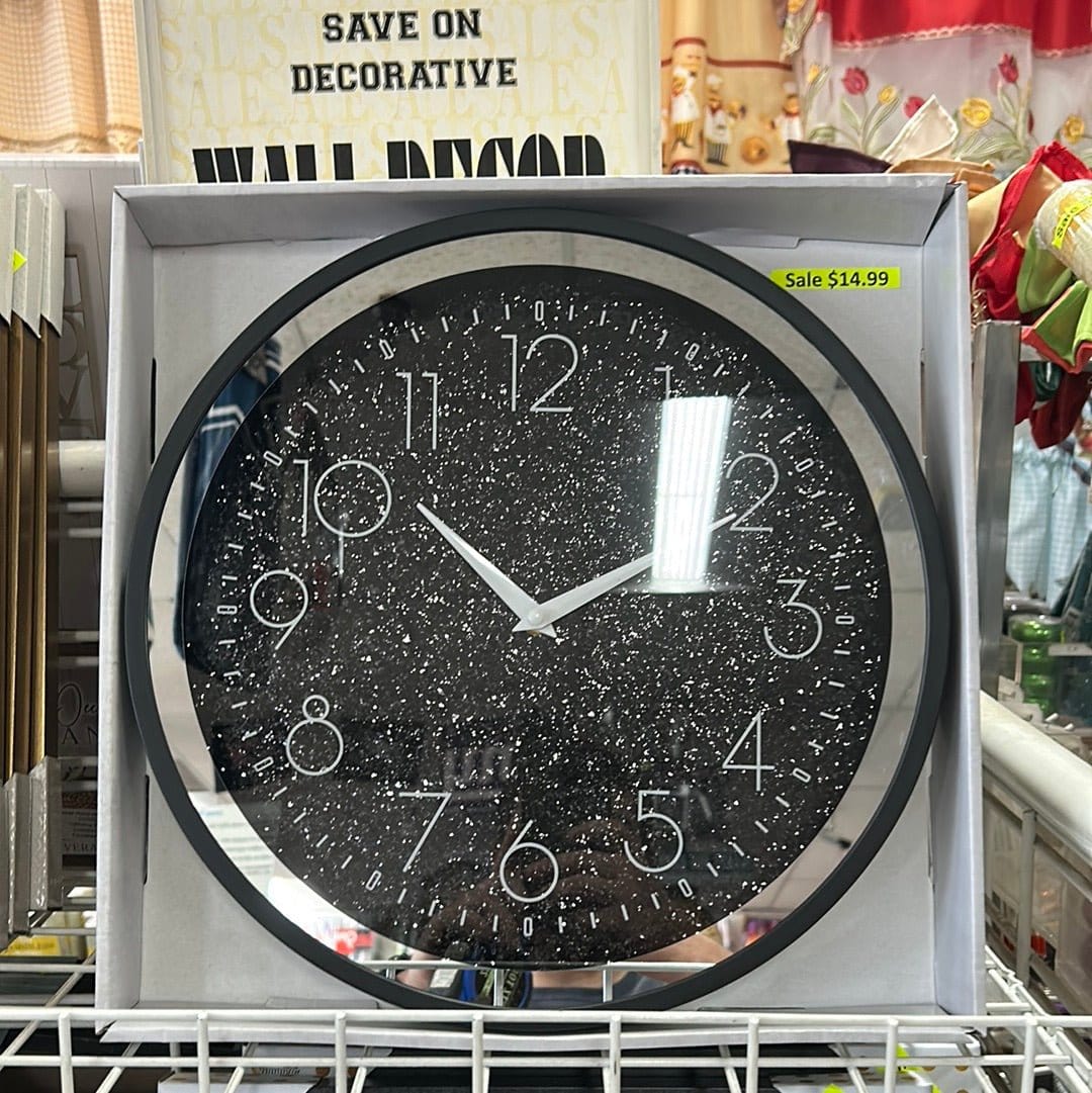 Linen World 14” Sparkly Clock