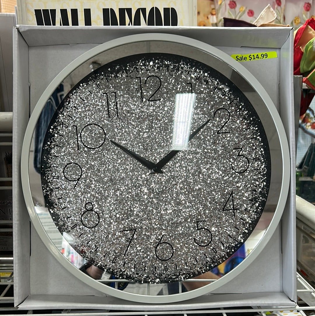 Linen World 14” Sparkly Clock