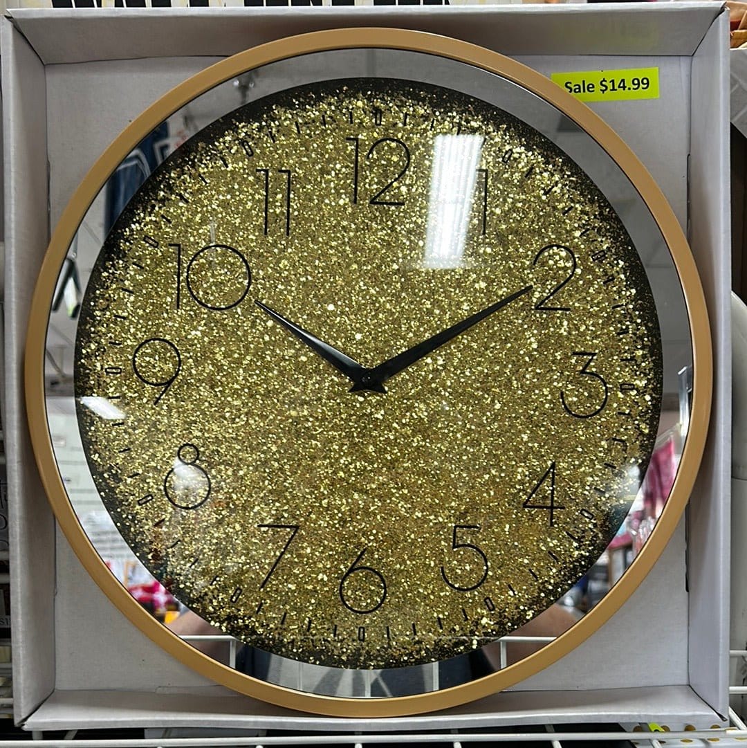 Linen World 14” Sparkly Clock