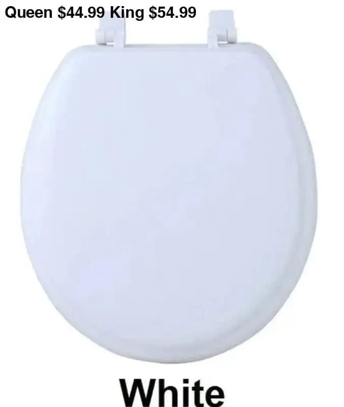 Linen World Bathroom Accessories 17” Soft Seat Vinyl Toilet Seat