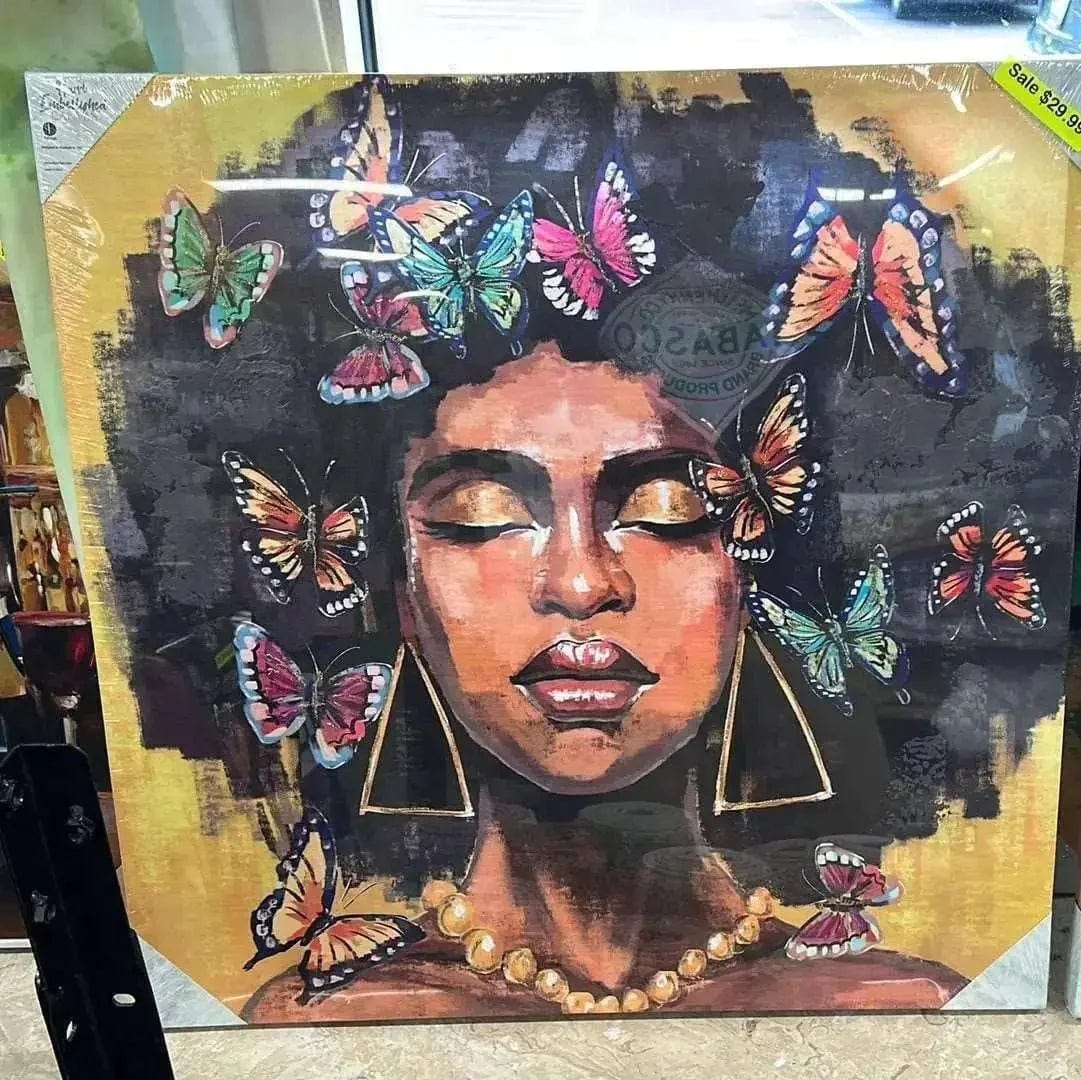 Linen World 24x24” Gold Leaf “Painting”