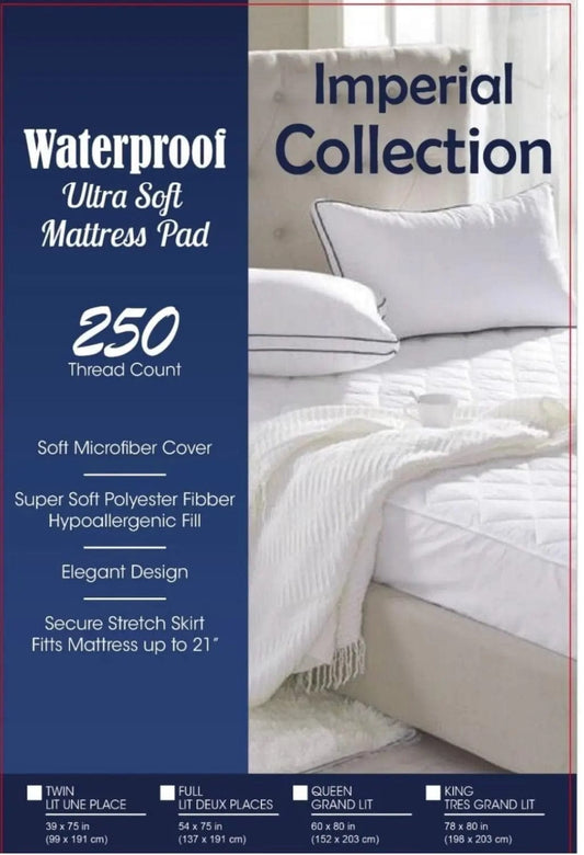 Linen World Mattress Protector 250 Thread Count Mattress Pad - All Sizes