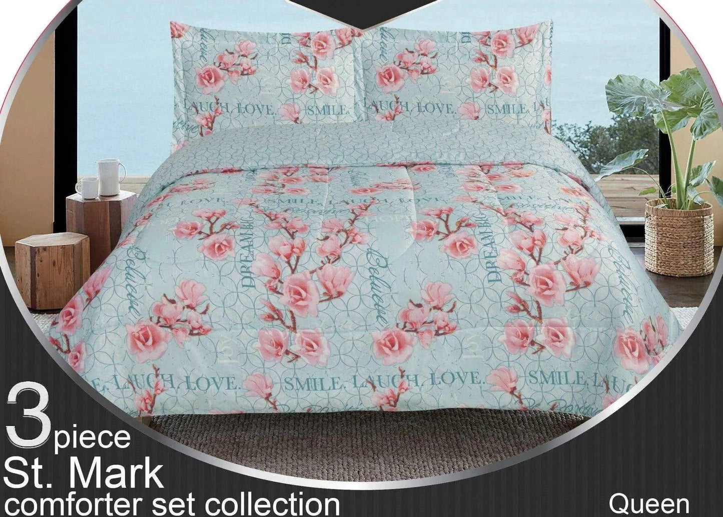 Linen World Quilts & Comforters 3 PC "St. Marks" Queen/King Comforter Set