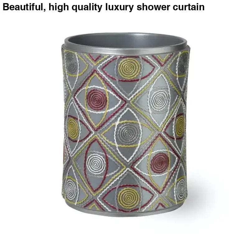 Linen World 5 pc ceramic bathroom set “Sedona” Beautiful Shower Curtain