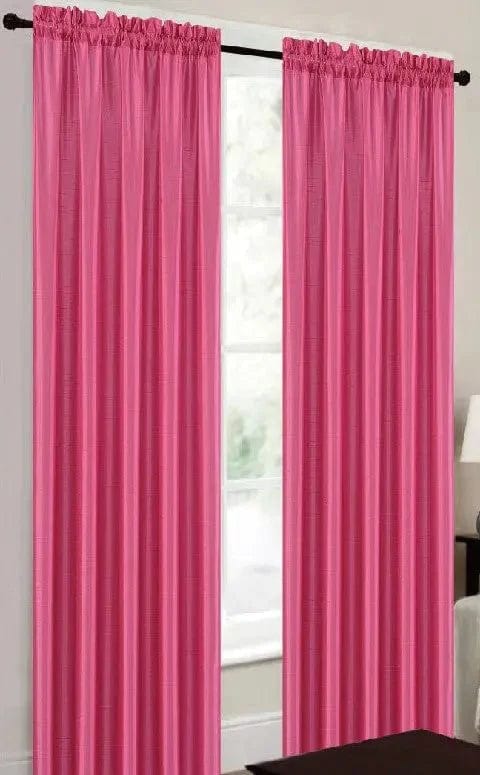 Linen World Curtain Panel 63 inches / Pink “Terri” Rod Pocket Curtain Panel