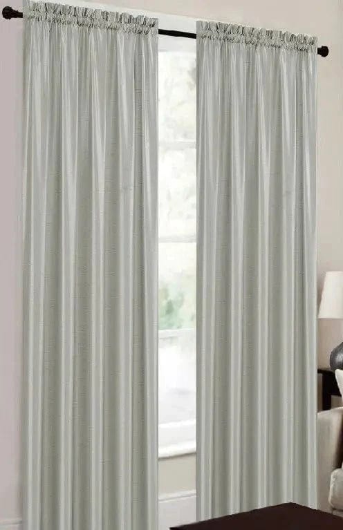 Linen World Curtain Panel 63 inches / Silver “Terri” Rod Pocket Curtain Panel