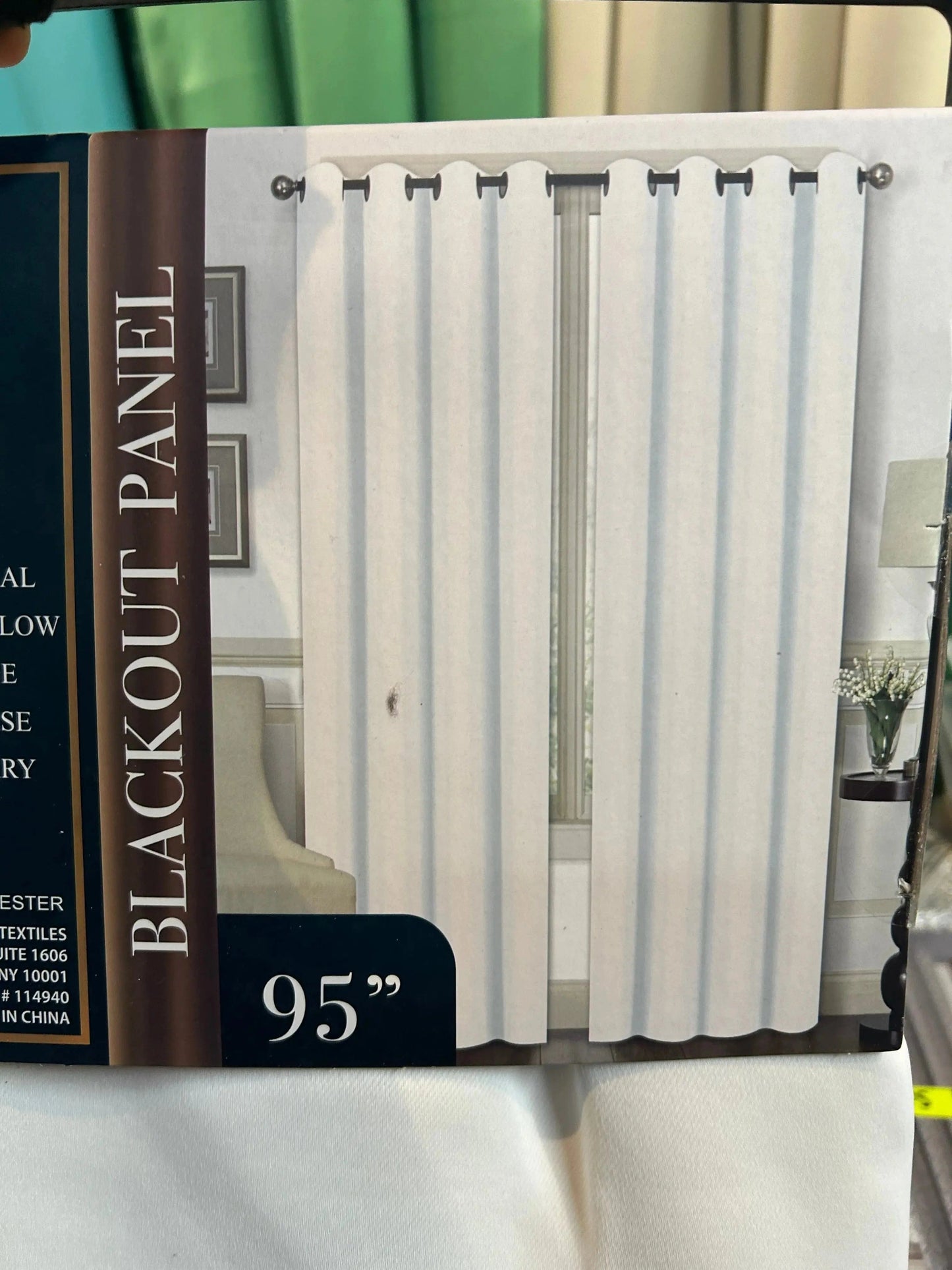 Linen World 95” inch “Jeanine” Blackout Curtain Panel