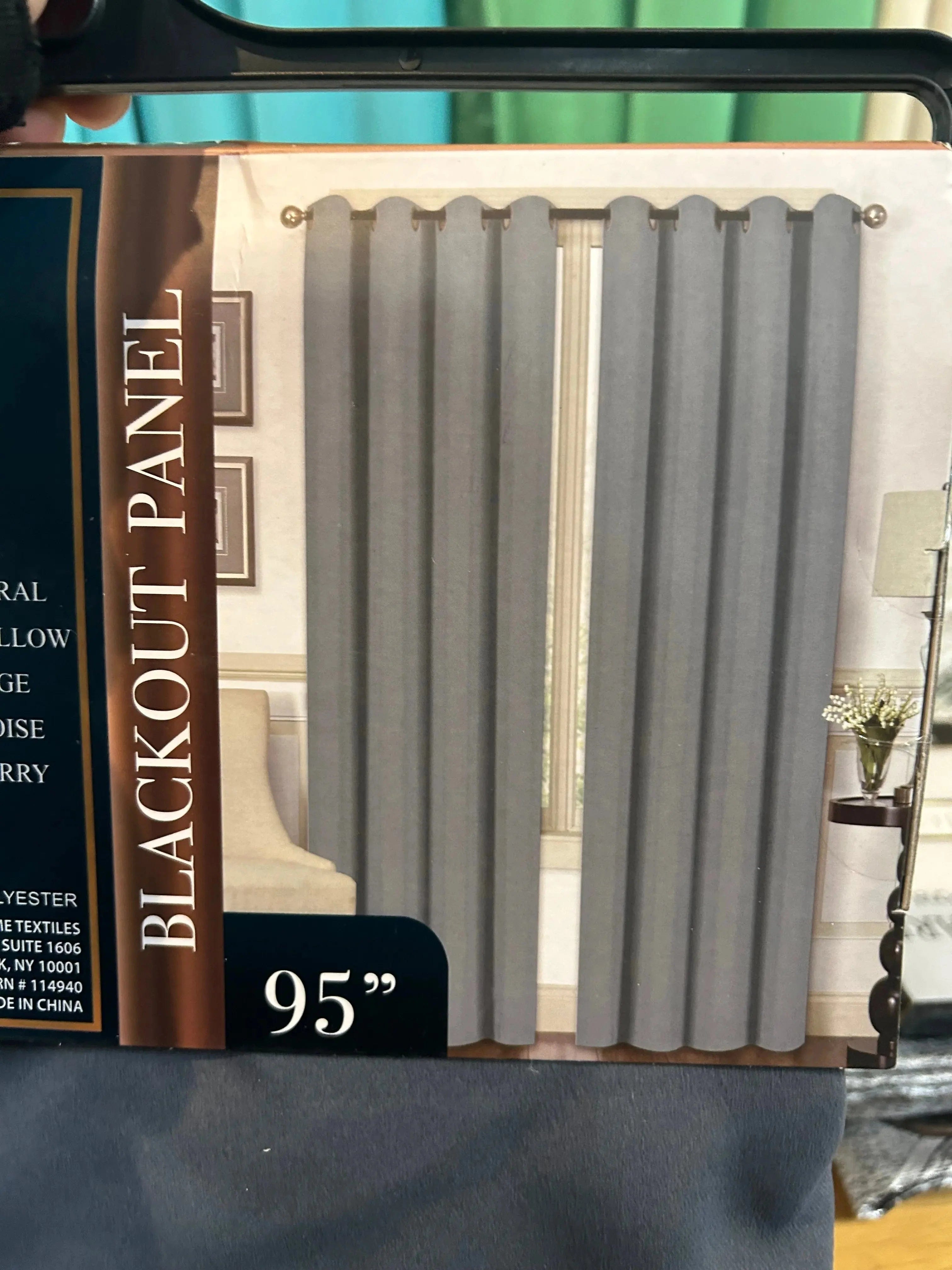 Linen World 95” inch “Jeanine” Blackout Curtain Panel