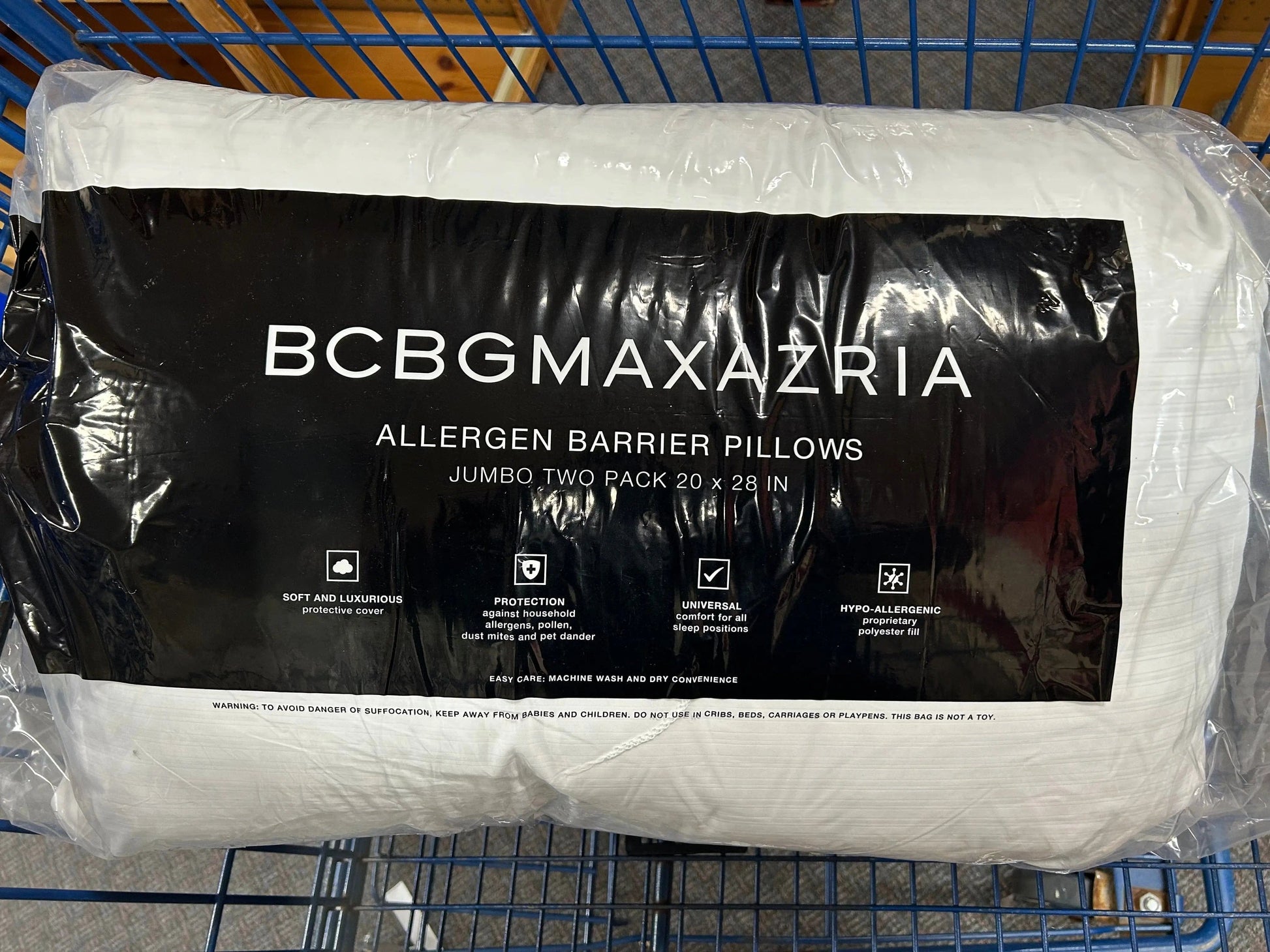 Linen World BCBG MAX 2 PACK JUMBO FIRM PILLOWS