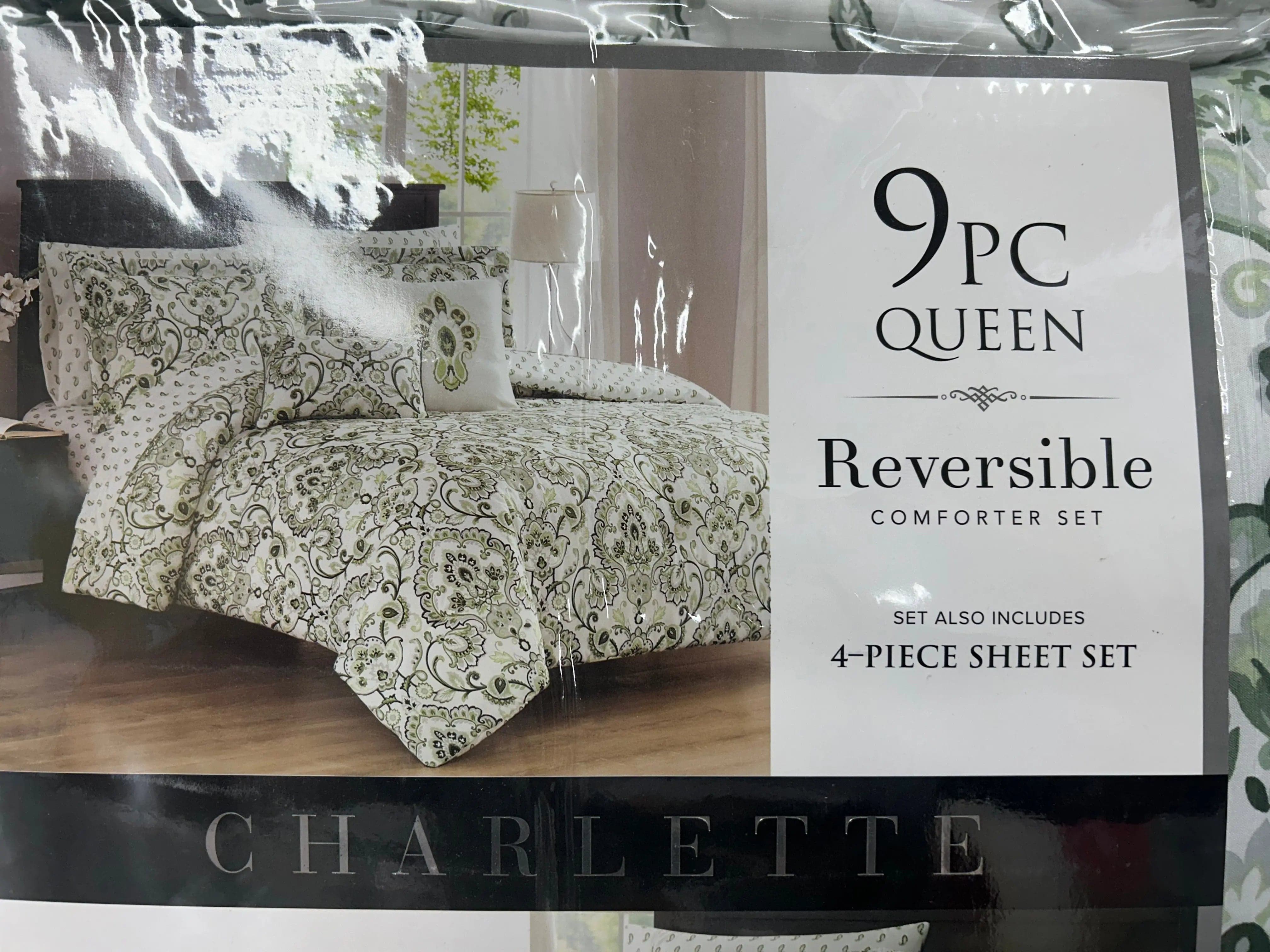 Linen World BEAUTIFUL 9 PIECE  OVERSIZED COMFORTER SET. SHEETS INCLUDED