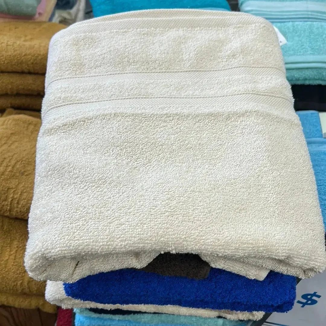 Linen World Beige Cotton Bath Towel