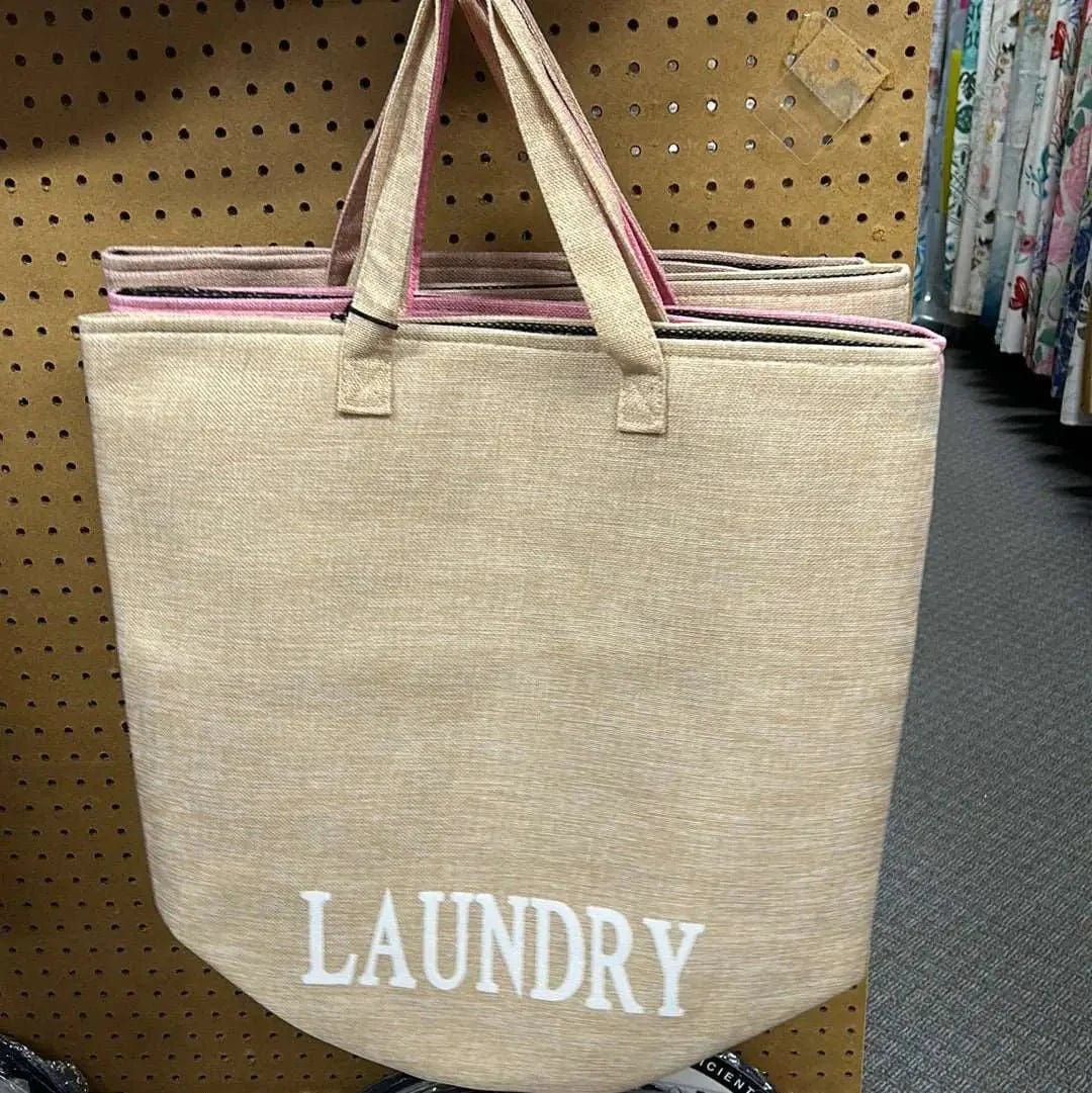 Linen World Beige Laundry Hamper Bag