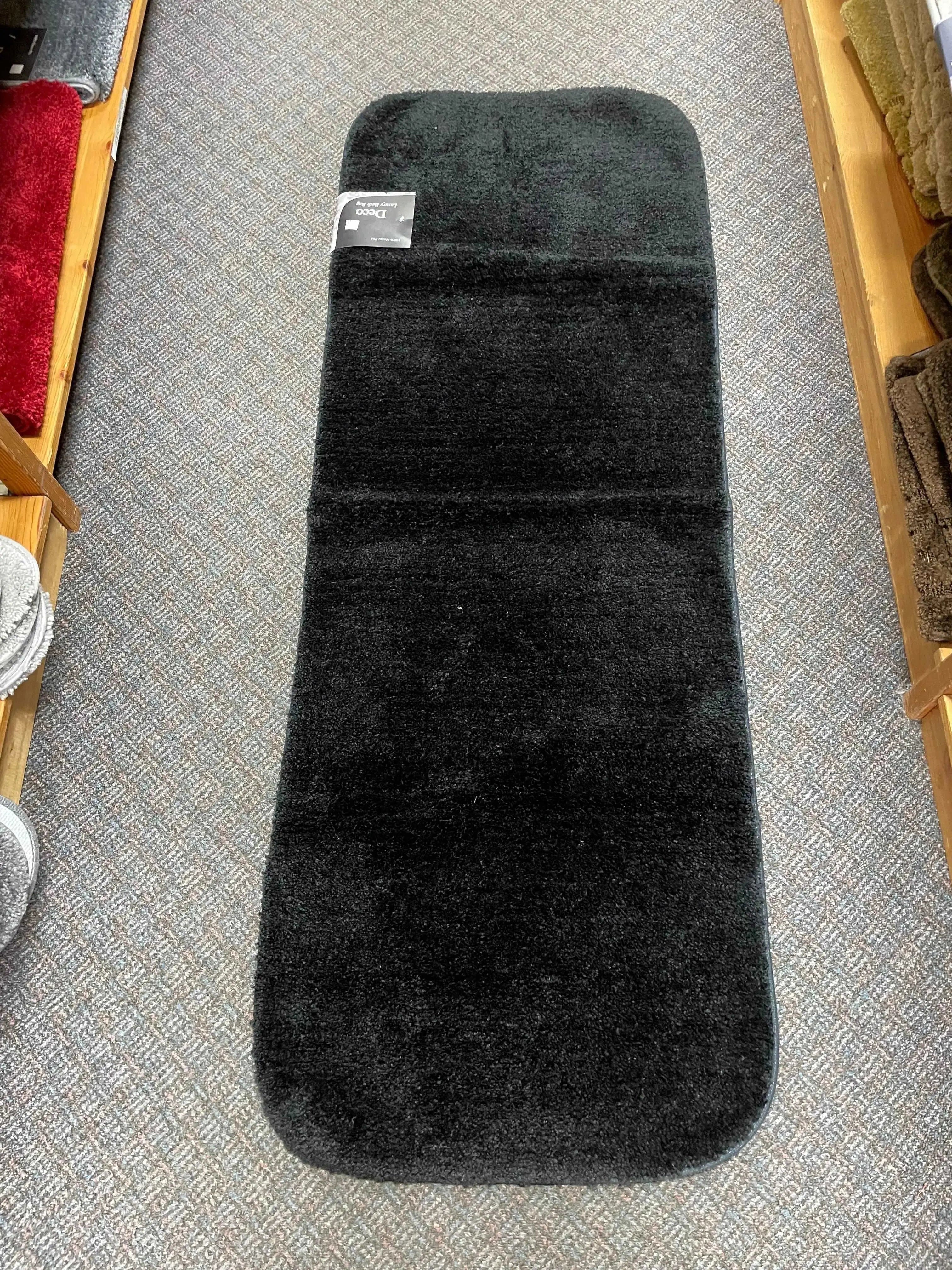 Linen World bathroom rugs Black / 22x60 Thick bathroom rugs