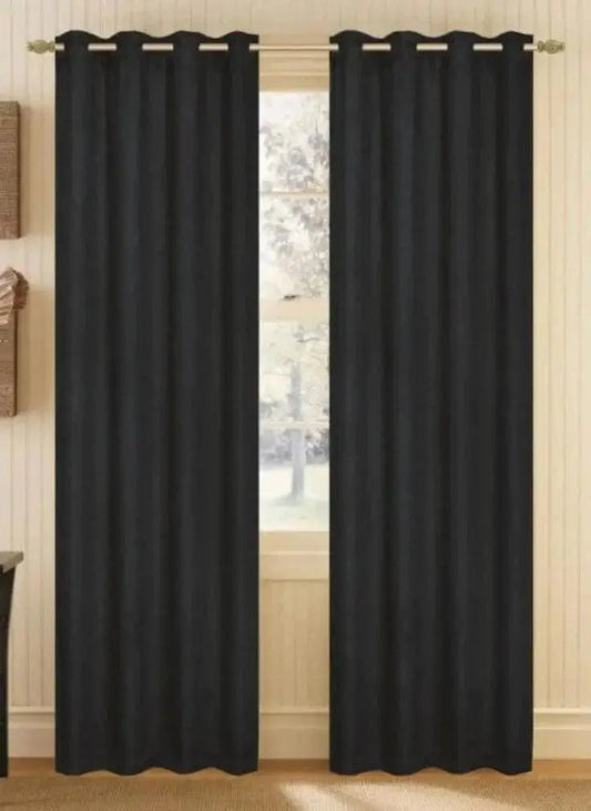 Linen World Curtains Black / 63 inches York Blackout Panel