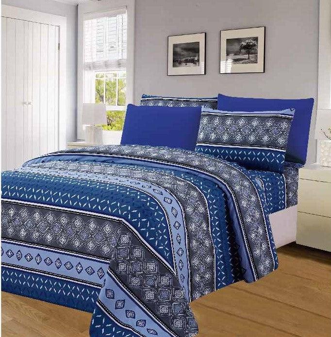 Linen World Quilts & Comforters Black/Blue / King “Supreme” 8 pc Comforter Set King/Queen