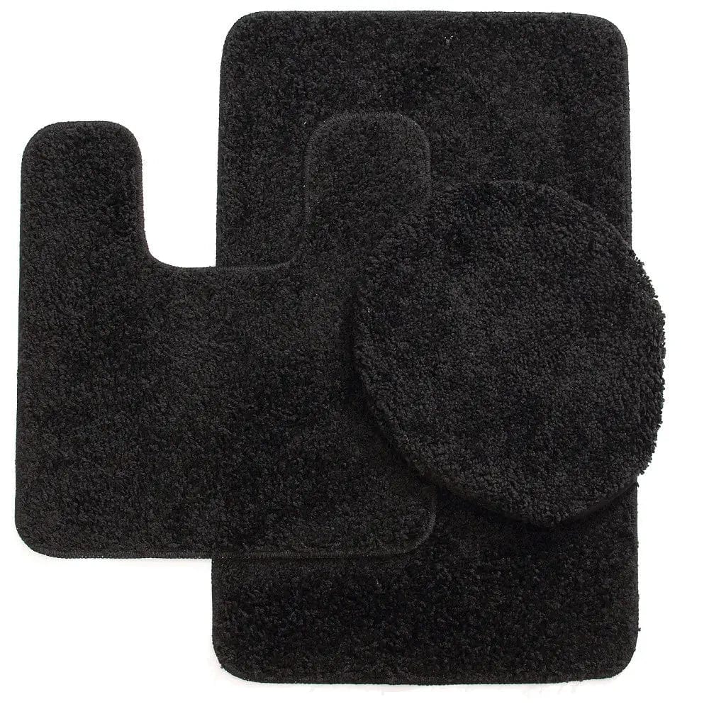 Linen World bathroom rugs Black 