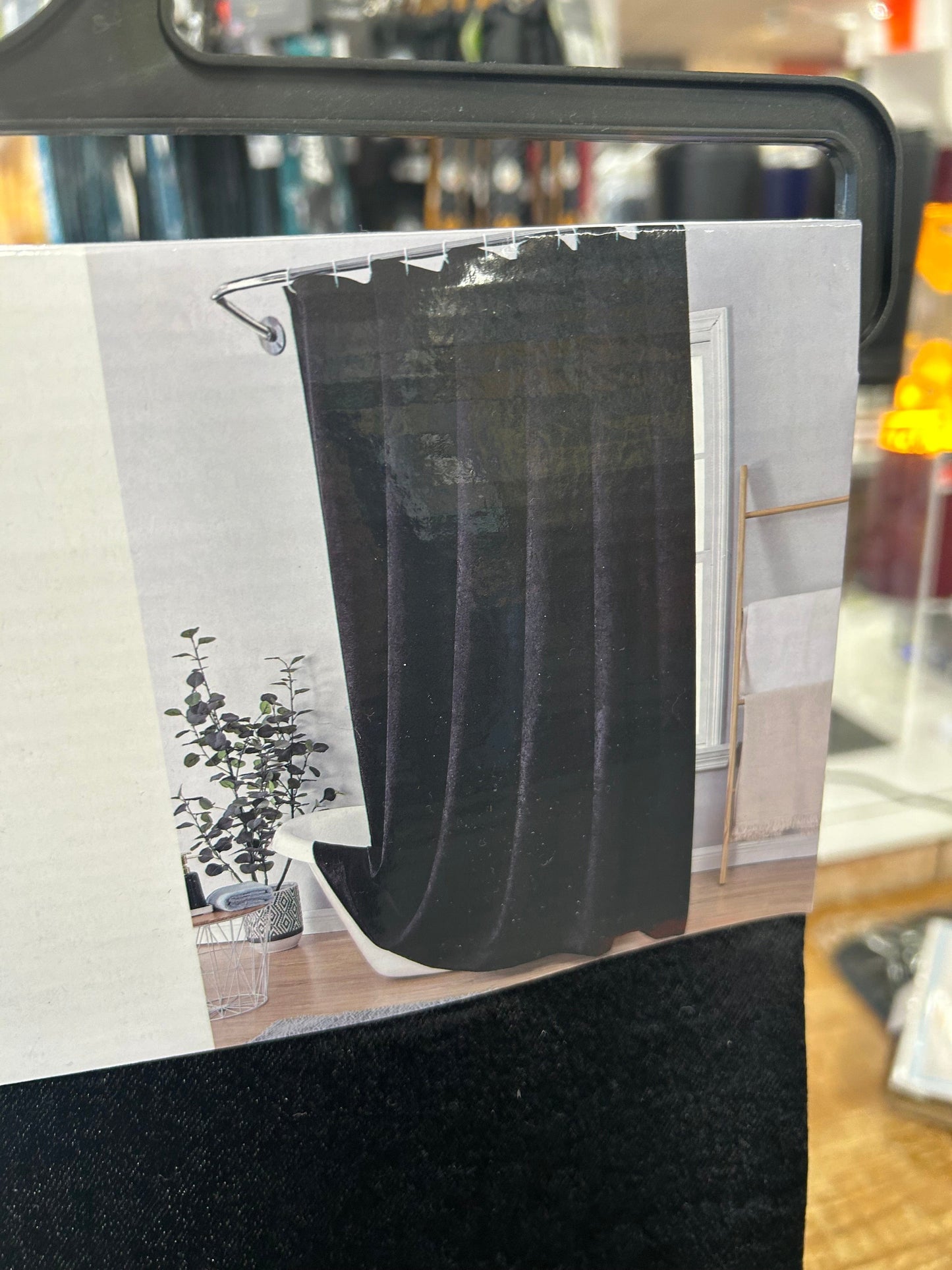 Linen World Black ‘Peninsula’ Heavy Duty Water Resistant Shower Curtain
