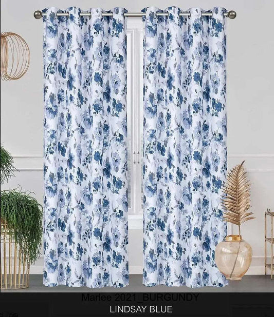 Linen World Curtains & Drapes Blue / 63 inch Lindsay Blackout Panel