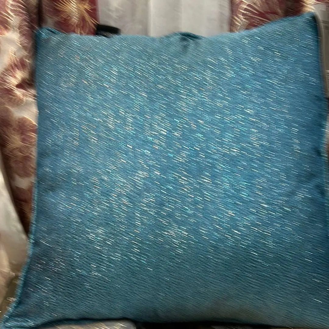 Linen World Blue “Dawson” Sparkly Throw Pillow