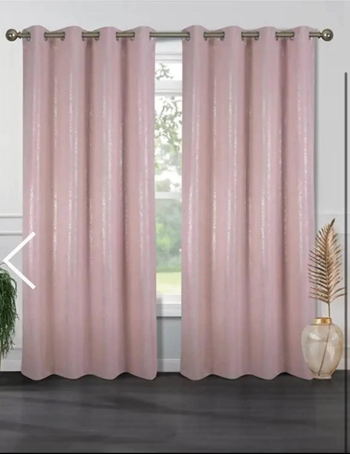 Linen World Blush “Stella” blackout curtain panel
