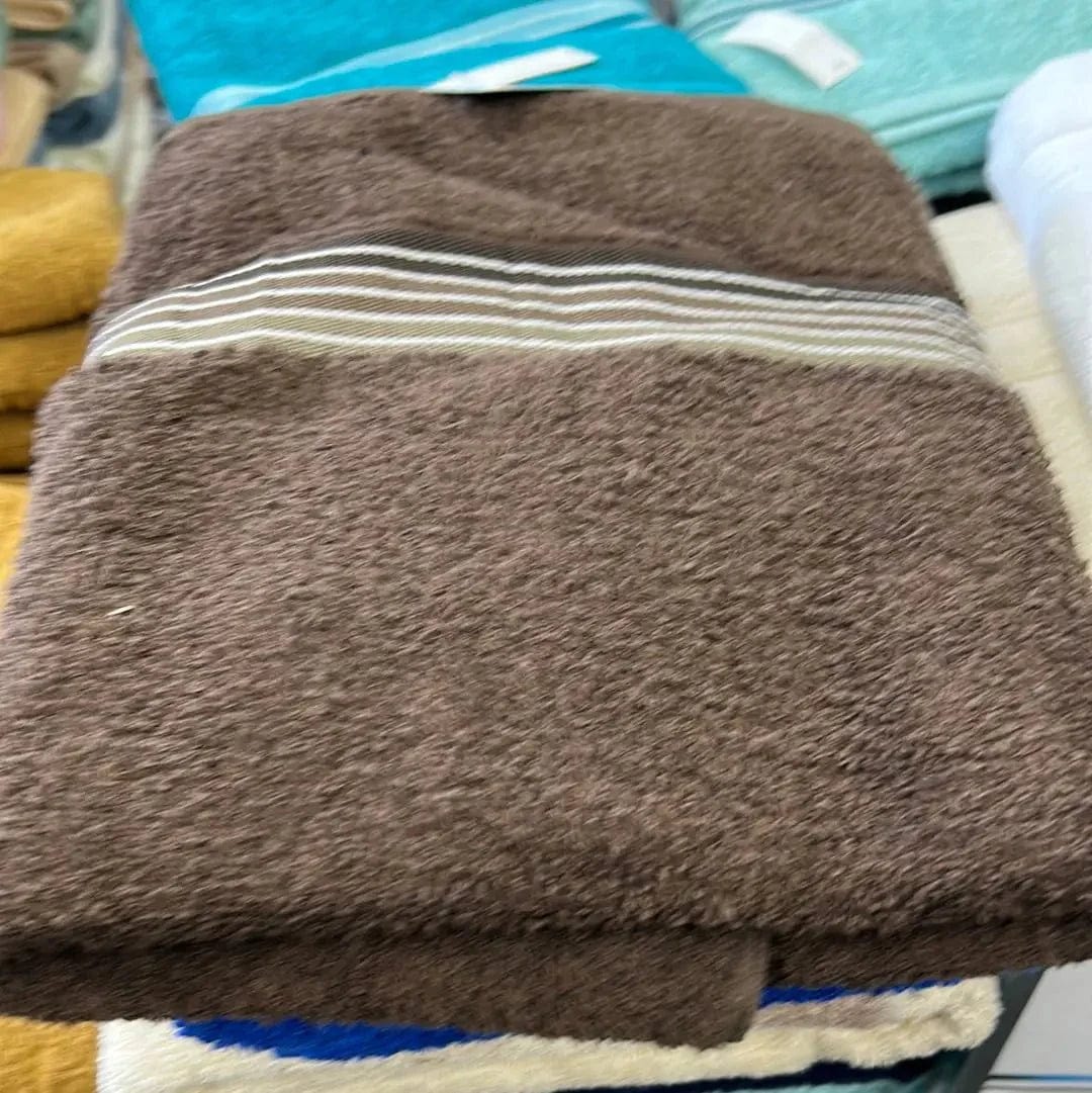 Linen World Brown Cotton Bath Towel