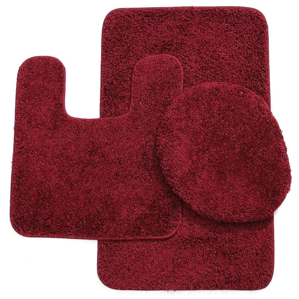 Linen World bathroom rugs Burgundy 