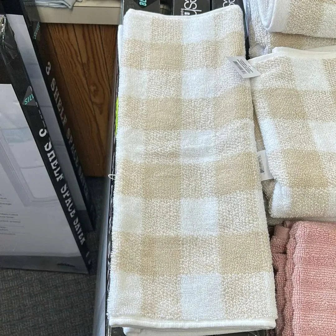Linen World Checkered Hand Towels