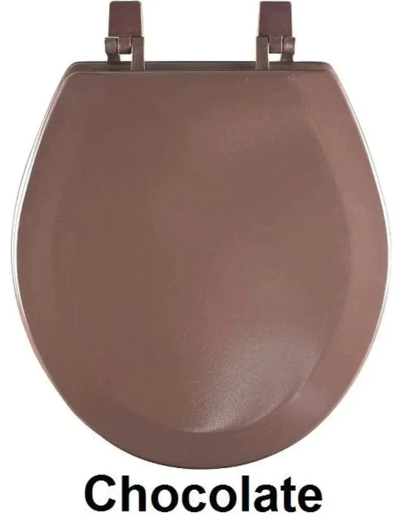 Linen World Bathroom Accessories Chocolate Wood Toilet Seat - Standard 17”