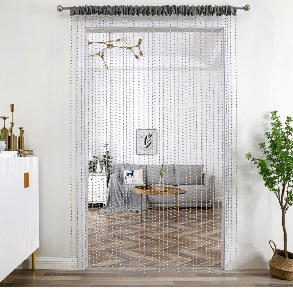 Linen World ‘Clarity’ Beaded Curtain Panel