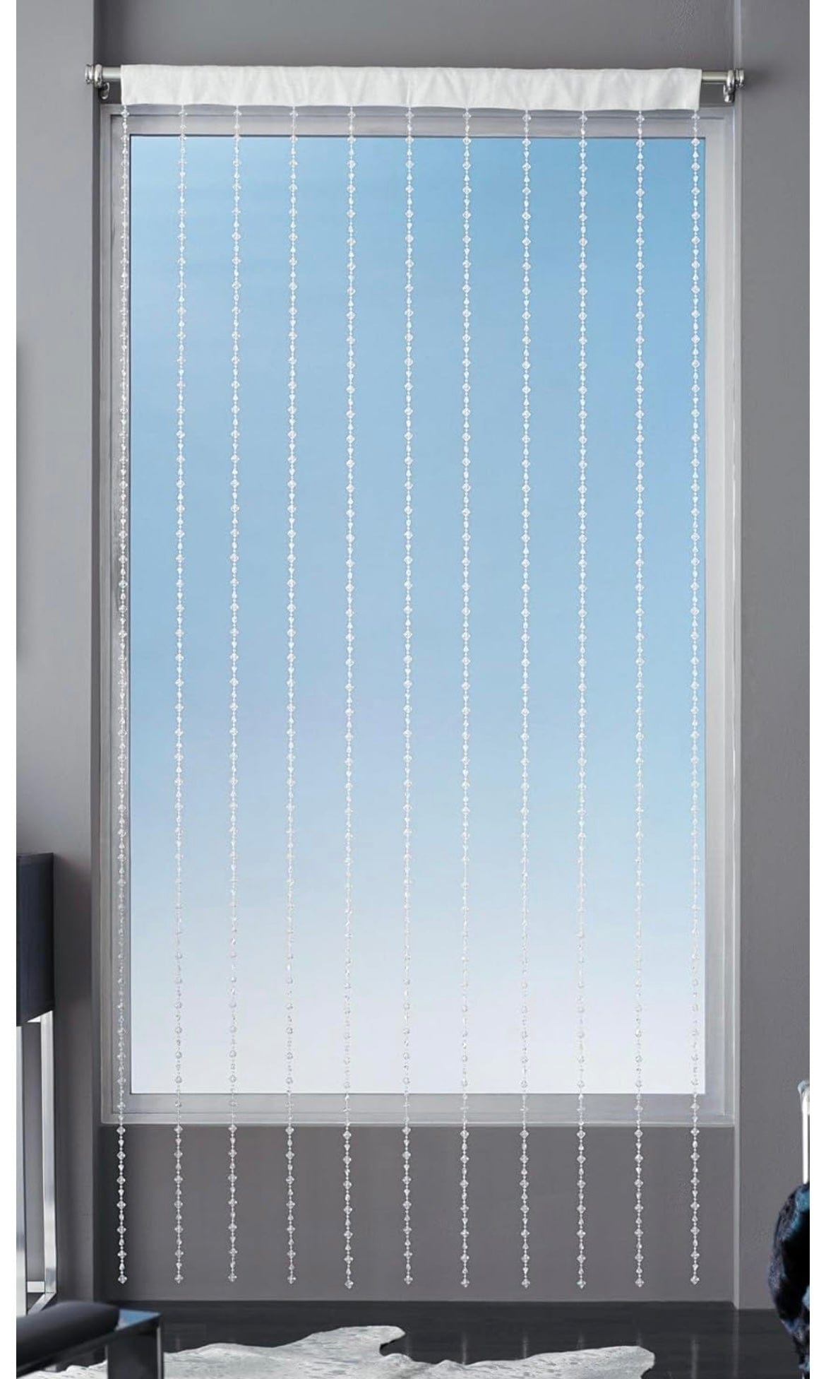 Linen World ‘Clarity’ Beaded Curtain Panel