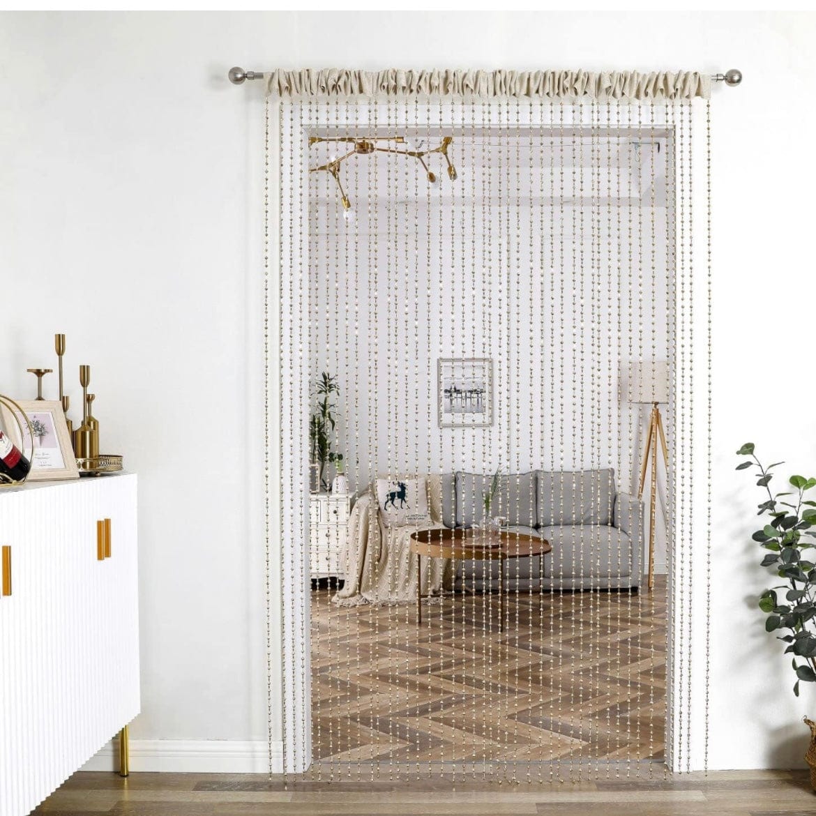 Linen World ‘Clarity’ Beaded Curtain Panel