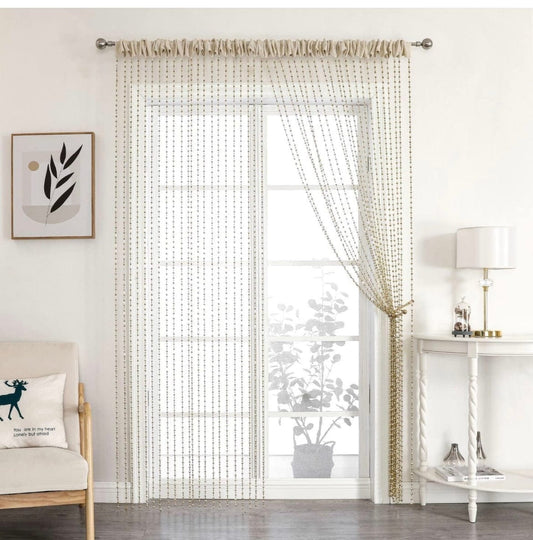 Linen World ‘Clarity’ Beaded Curtain Panel