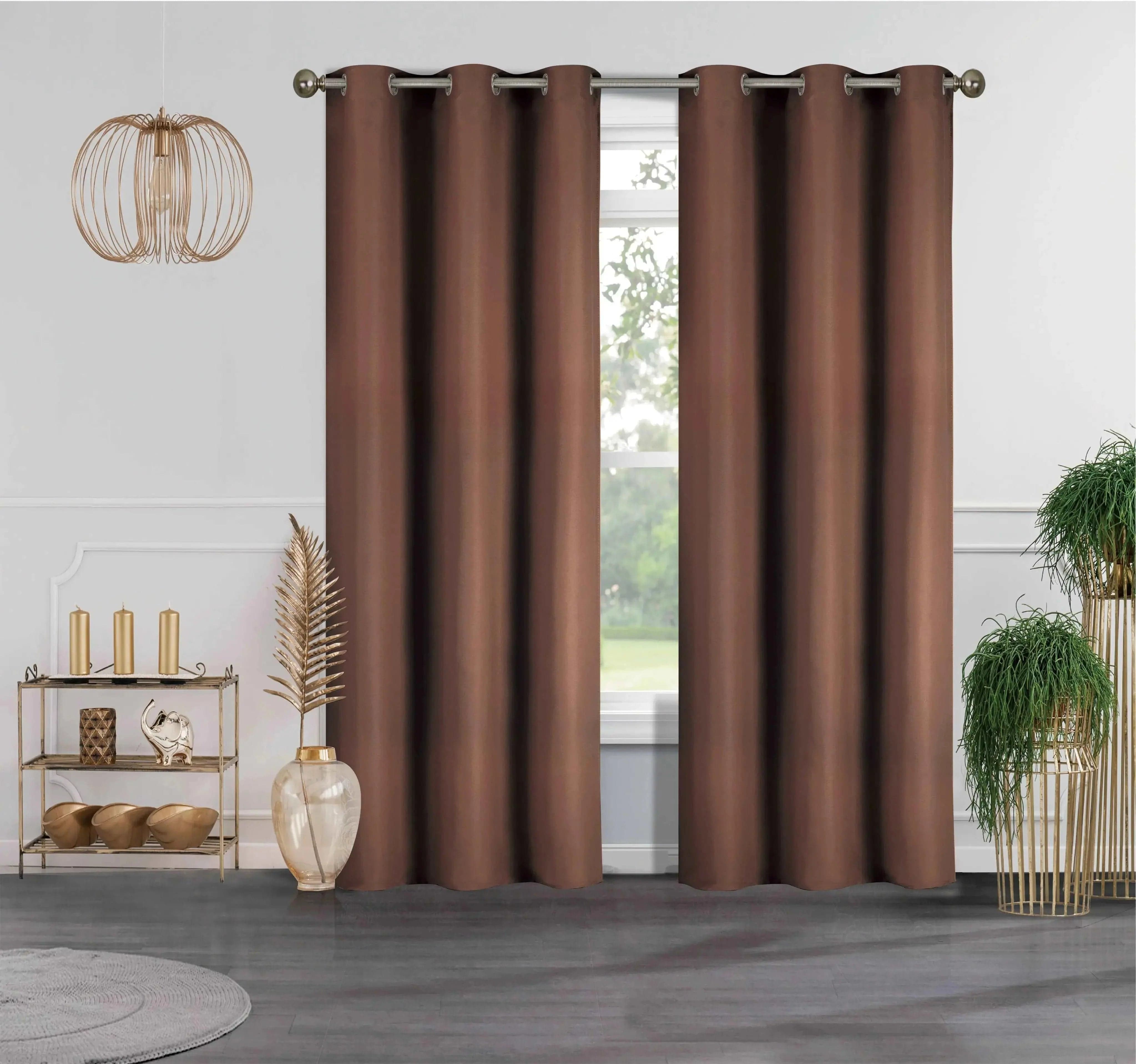 Linen World Curtains Coffee 