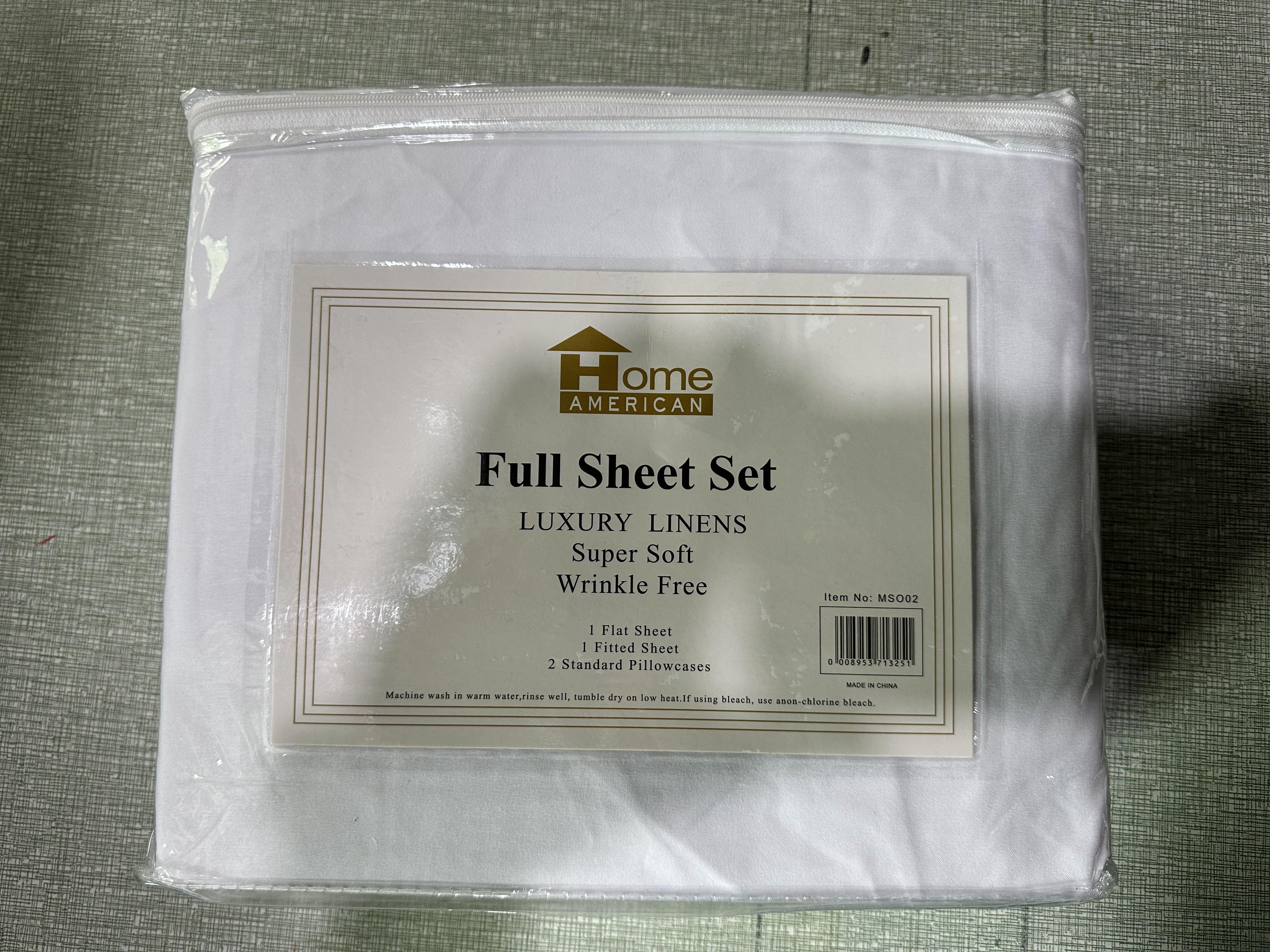 Linen World Bed Sheets Full 1800 White Bamboo Sheet Sets - All Sizes
