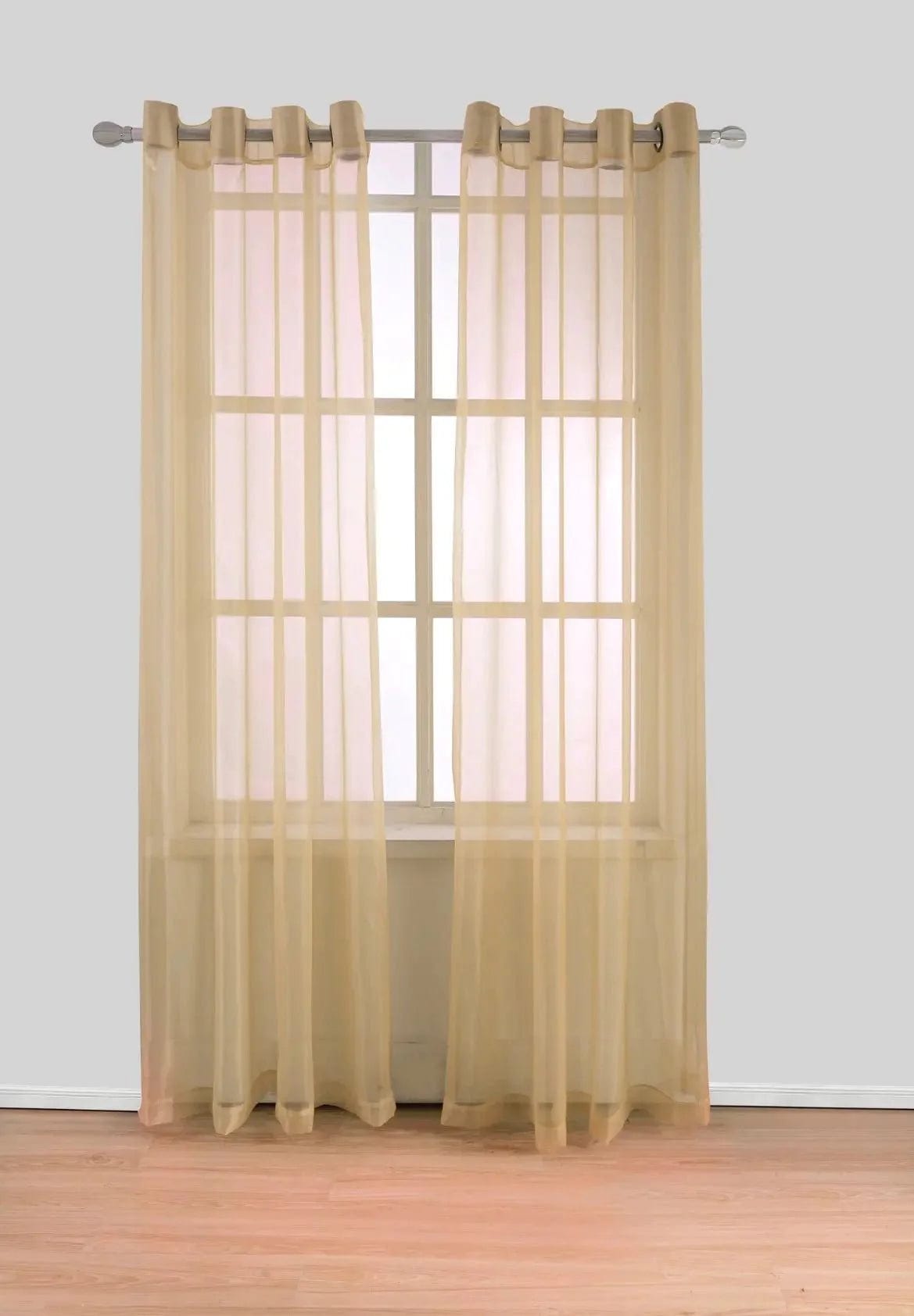 Linen World Home & Garden Gold / 55x63 “Harper” Sheer grommet curtain panel