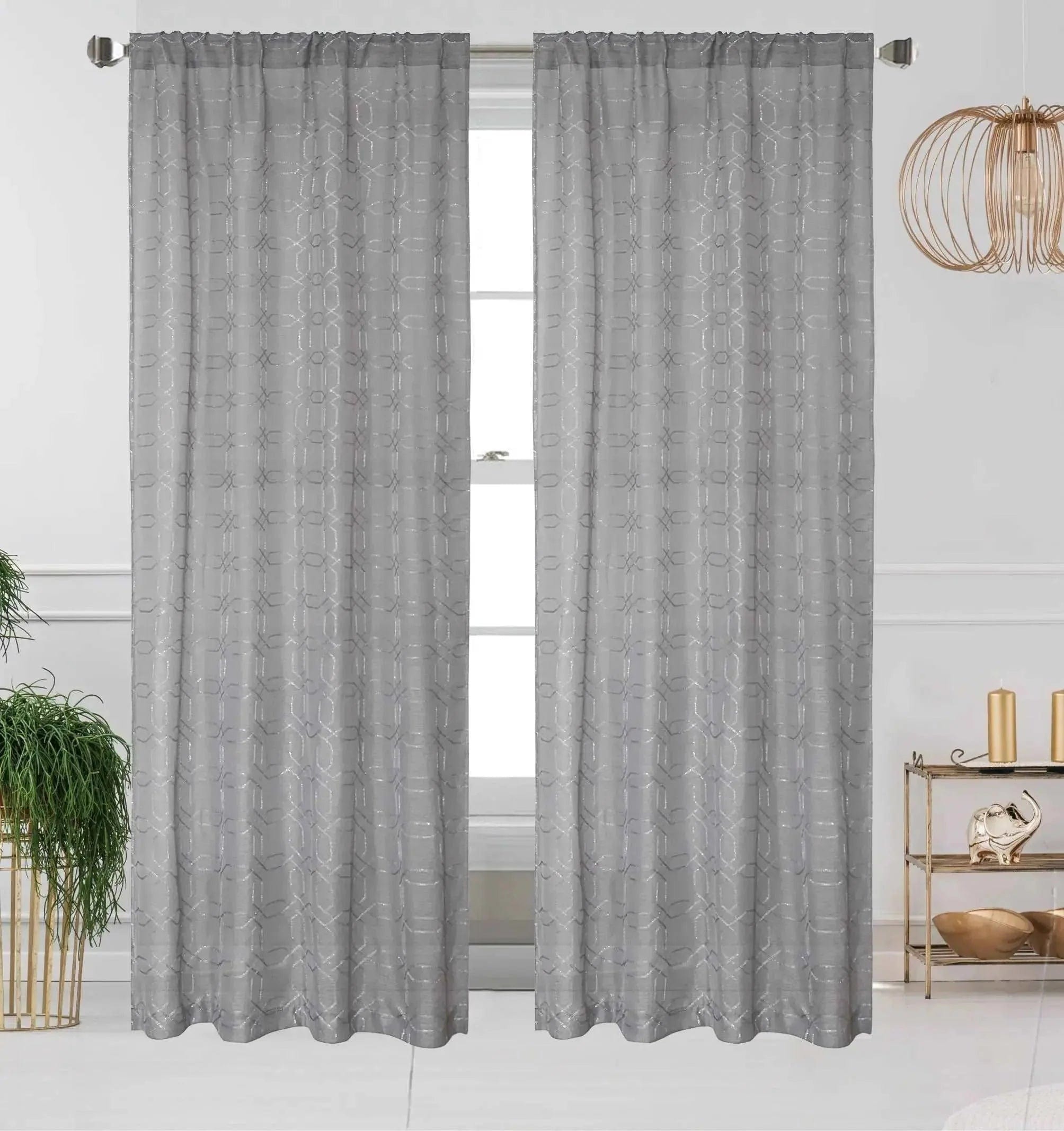 Linen World Curtain Panel Gray 