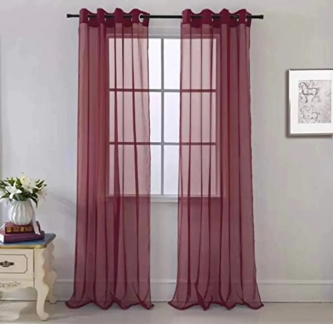 Linen World Home & Garden “Harper” Sheer grommet curtain panel