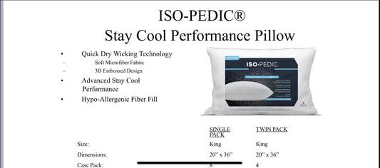Linen World ISO-PEDIC COOLING FIRM 2 PACK KING PILLOWS
