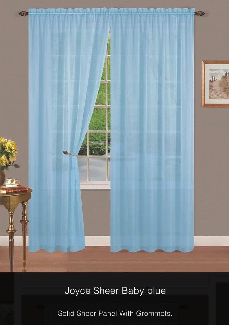Linen World Curtains & Drapes “Joyce” Sheer Rod Pocket Panel