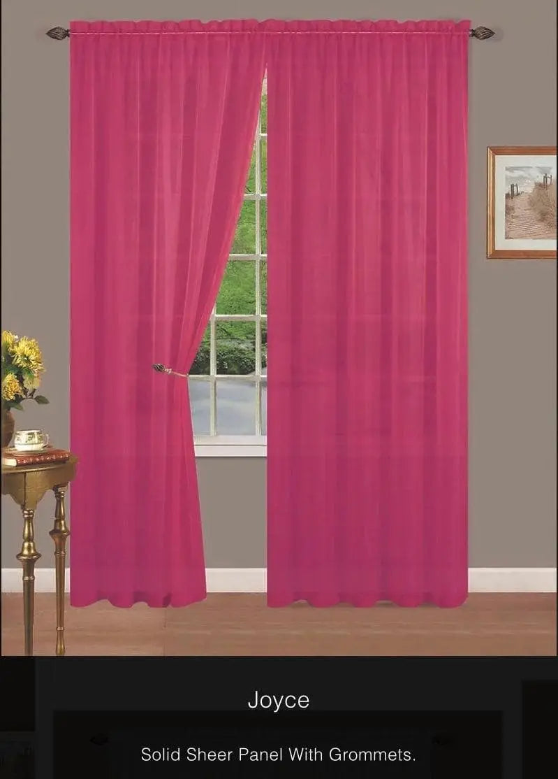 Linen World Curtains & Drapes “Joyce” Sheer Rod Pocket Panel