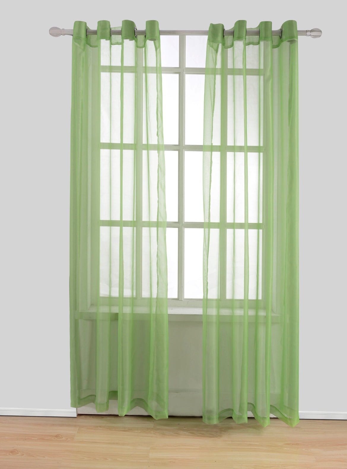 Linen World Home & Garden Lime Green / 55x63 “Harper” Sheer grommet curtain panel