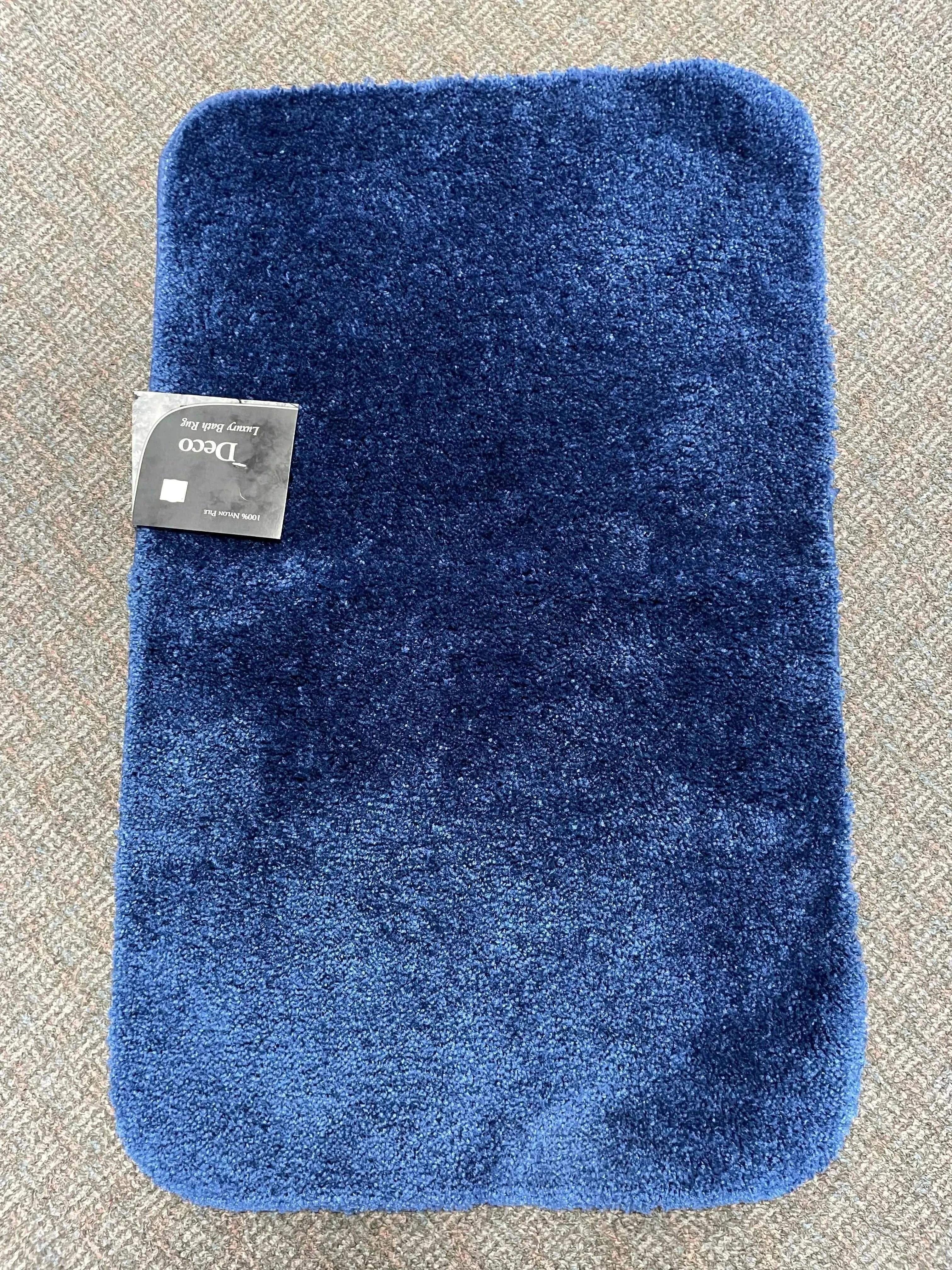 Linen World bathroom rugs Navy / 21x34 Thick bathroom rugs