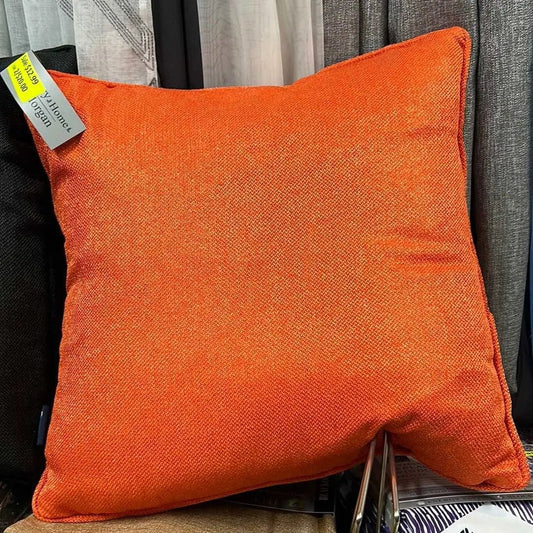 Linen World Orange “Morgan” Luxury Throw Pillow