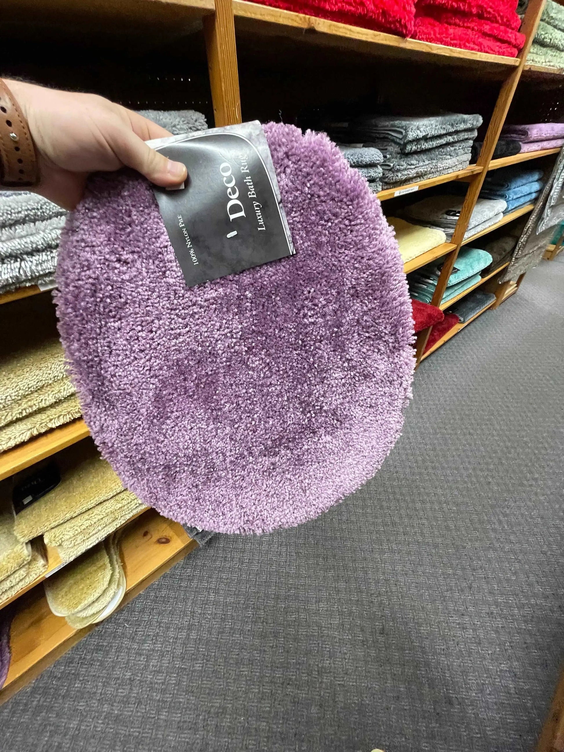 Linen World bathroom rugs Purple / Lid Thick bathroom rugs