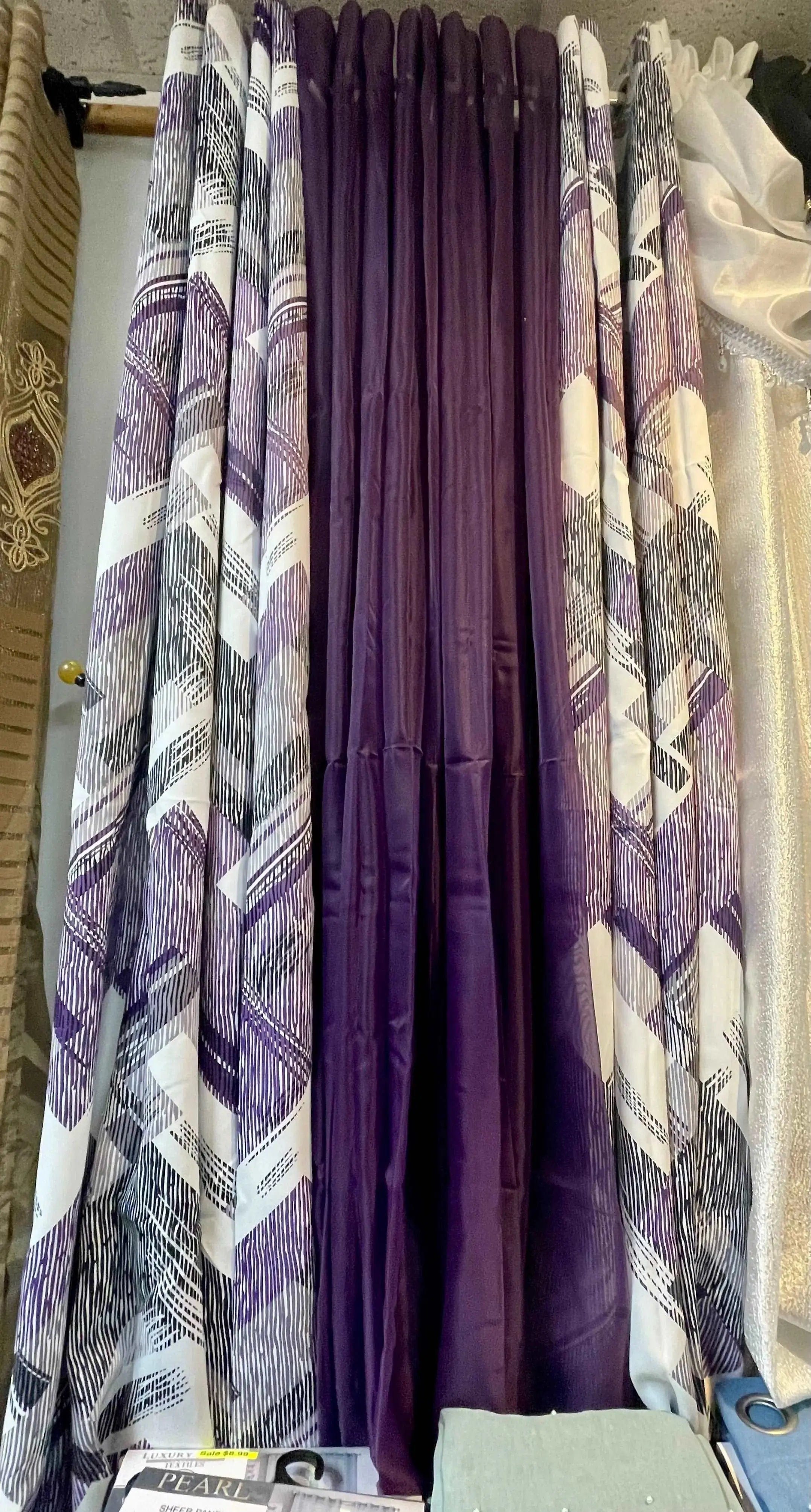 Linen World Purple “San Francisco” blackout curtain panel