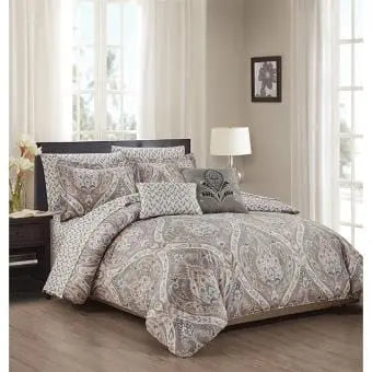 Linen World Queen Gorgeous 'Tisdale' 9 PC Reversible Comforter Set