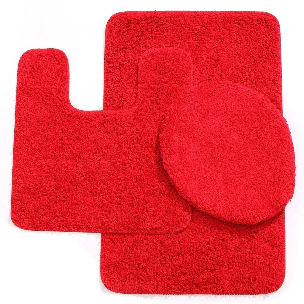 Linen World bathroom rugs Red 