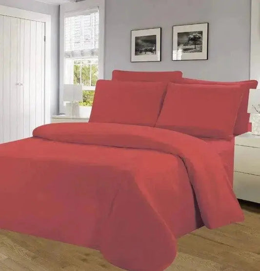Linen World Bed Sheets Red / King “Thompson” 6 piece deep pocket  sheet set - DEEP POCKET TWIN/FULL/QUEEN/KING